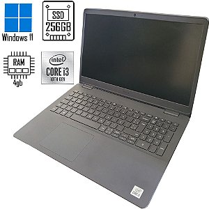 Notebook Dell Inspiron I15-3501-Wa25p Core I3-1005g1 4gb SSD 256gb W11 15.6" - Preto -Semi Novo