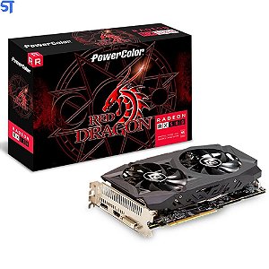 Placa de Vídeo RX 580 PowerColor Red Dragon AMD Radeon, 8GB GDDR5  256Bits- AXRX 580 8GBD5-DHD