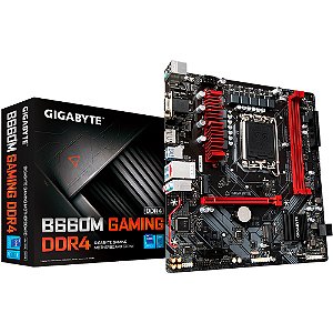 Placa Mãe Gigabyte B660 Gaming, Intel LGA 1700, mATX, DDR4, RGB - B660M GAMING DDR4