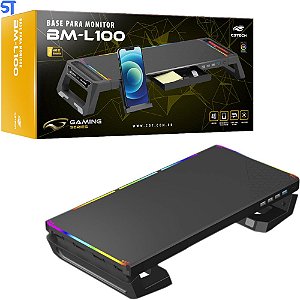 Base Para Monitor BM-L100BK RGB C3Tech Gaming