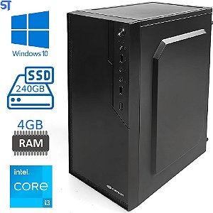 Computador Core I-3 (6100) Geração 6 - | HD SSD 240GB Kingston | Memória Ram 4 Gb DDR4- Windows 10 e MousePad Brinde