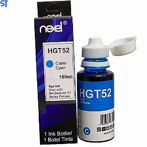 Refil de Tinta Nexel  Para HP Cyano hGT52 Com 100 ML - GT52m GT5822 Para HP Smart Tank/Series Ink Tank /DeskJet GT 580