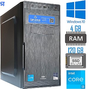 Computador Core i3-2100-HD SSD 120GB -Memória Ram 4GB- Com Monitor 19 HDMI- Teclado, Mouse e MousePad- Windows 10