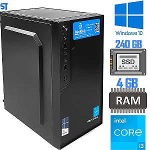 Computador Core i3-2100-HD SSD 240GB Walram - Memória Ram 4GB - Micro ATX MT-26BK