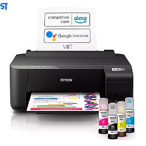 Impressora Jato de Tinta Epson EcoTank L1250, Colorida, USB, Wifi, Duplex, Bivolt - AC 100-240V/50-60 Hz, Preto