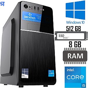 Computador Core i5 10400- NVME 512GB- Memória Ram 8GB 2400 DDR4- H510 Prime-Gab 24V2BK- Windows 10