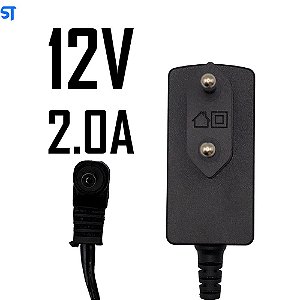 Fonte Carregador Notebook Positivo 12V 2.0A Bivolt 3.5mm x 1.0mm- WB-24M12FB