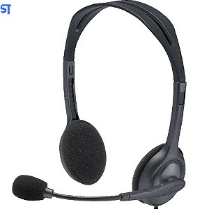 Headset Com Fio Logitech H111 Com Microfone Com Redução de Ruído e Conexão 3,5mm
