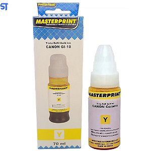 Refil de Tinta Compatível Canon Bulk Ink GI-10 Corante Amarelo 70ML MasterPrint