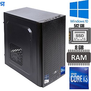 Computador Core I3-10100 3,6Ghz, Memoria DDR4 8GB 2400MHz, SSD Netac 512GB - Windows 10