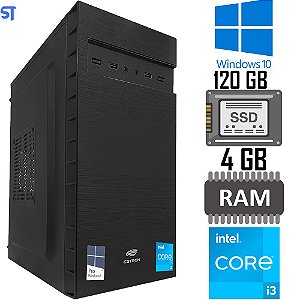 Computador Core i3-3240-SSD 120GB-Memória Ram 4GB-Gab MT-32BK-Windows 10