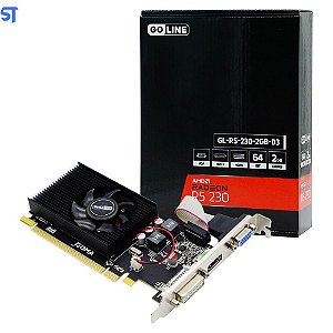 Placa de Vídeo Goline Radeon R5-230 2GB -64 Bits (GL-R5-230-2GB-D3)