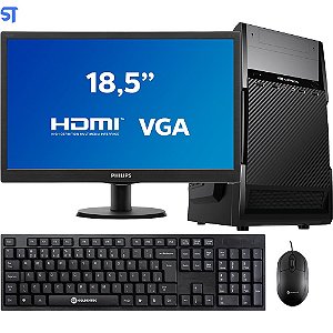 Computador Core i3-2100-HD SSD 120GB -Memória Ram 4GB- Com Monitor 18,5 HDMI- Teclado e Mouse