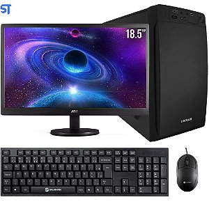 Computador Core i3-3240 HD SSD 128GB Memória Ram 4GB Wovibo Gabinete C3Tec Com Monitor 18,5 Teclado e Mouse
