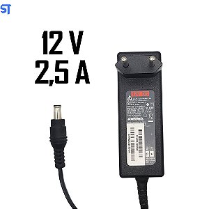 Fonte de Alimentação Delta Eletronics 12V 2.5A Pino 5,2mm x 3,2mm Modelo: ADP-30BW K