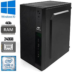 Computador Core I-3 (7100) Geração 7 - | HD SSD 240GB | Memória Ram 4 Gb DDR4- Windows 10 e MousePad Brinde