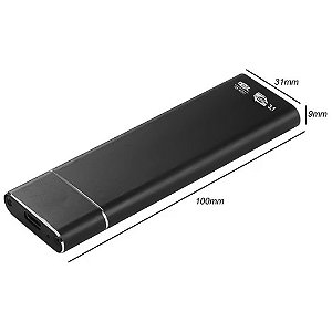 Gaveta Case Para SSD M.2 Sata e Nvme USB 3.0 Em Alumínio até 10Gbps KP-HD812