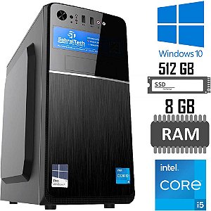Computador Core i5 10400- NVME 512GB- Memória Ram 8GB 2400 DDR4 -B460M-D -Gab 24V2BK- Windows 10