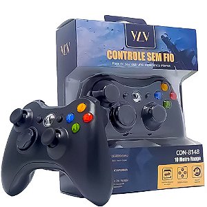 Controle Sem Fio para Xbox 360 Conexão de Modo Duplo Multi Plataforma Preto – YZV