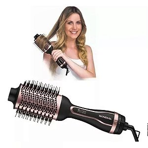 Escova Secadora Grey Rose Keratin Mondial ES-11 Bivolt
