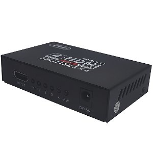 Switch HDMI Splitter Distribuidor Divisor 1 Entrada Para 4 Portas Saída HDMi 3D Full HD 1080P 1.4 - KP-AD142