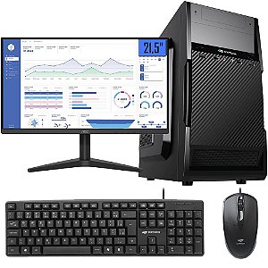 Computador Completo i5 10400-Ram 16GB DDR4-SSD 1TB-Fonte 500W, Gab ATX+Monitor AOC 21.5 LED+ Teclado e Mouse