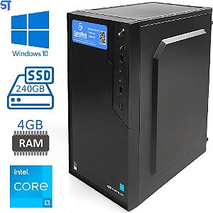 Computador Core I-3 (6100) Geração 6 - Arktek | HD SSD 240GB Kingston | Memória Ram 4 Gb DDR4 Corsair- Windows 10 e Mous