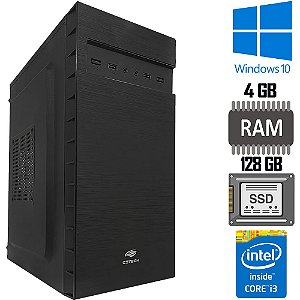 Computador Core i3 2100, HD SSD 128GB, Memória 4GB, GaB MT32BK , Windows10