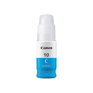 Garrafa de Tinta Canon GI 10C Ciano 7.700 Paginas Para Mega Tank G6010 G7010