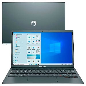 Notebook Positivo Motion Q464C-0 Intel Atom Quad-Core 4GB 64GB Windows 10 Home 14.1" Gray
