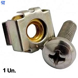 Kit Porca Gaiola M5 + Parafuso Philips para Rack 19” Maxmetal 3853