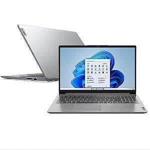 Notebook Lenovo ideaPad 1i Intel Core i5 1235U, 8GB 512GB SSD, Tela de 15,6", Cloud Grey - 82VY000QBR