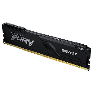 Memória Ram Desktop Fury Beast, 8GB, 3200MHz, DDR4, CL16, Kingston KF432C16BB/8 Preto