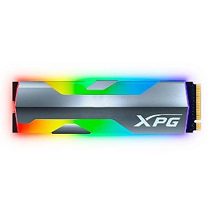 SSD M.2  XPG Spectrix 500 GB S20G, M.2 2280, PCIe Gen3x4 Leitura 2500 MB/s, Grav 1800 MB/s 3D NAND, ASPECTRIXS20G-500G-C
