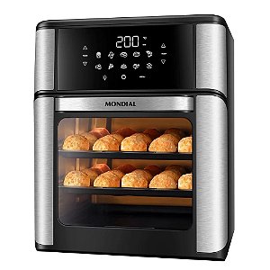 Air Fryer Fritadeira e Forno Elétrica Sem óleo Mondial - AFO-12L-BI Oven Preta 12 Litros