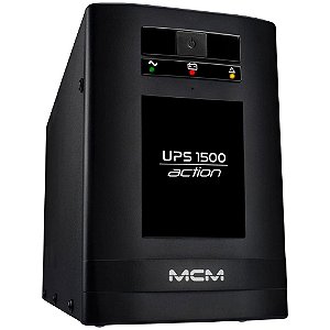 Nobreak MCM 1500VA UPS1500 ACTION FIT 3.1, 6 Tomadas, Trivolt/ 115V - UPS0261- Com Suporte Para Bateria Estacionária