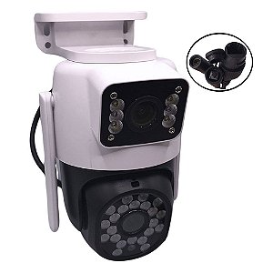 Câmera De Segurança Dupla IP Wi-Fi, Giratória, Visão Noturna, P2P, BD-JQ968AH, Detecção Facial, Youosee, 4MP, 12V/2A 3.6