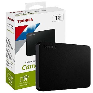 HD Externo 1TB Toshiba Canvio Basics USB 3.0 HDTB410XK3AA- Semi Novo