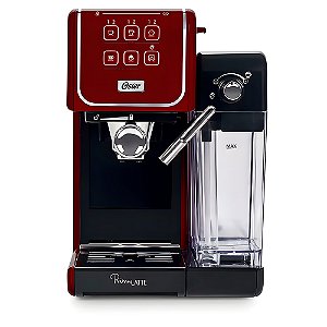Cafeteira Automática de Espresso Oster PrimaLatte Touch Red, 220V, BVSTEM6801R