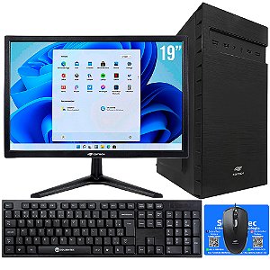 Computador Core i5 7400, RAM 16GB, 480 GB SSD, H110, Windows 10, Com Monitor 19, Teclado e Mouse, MousePad Brinde