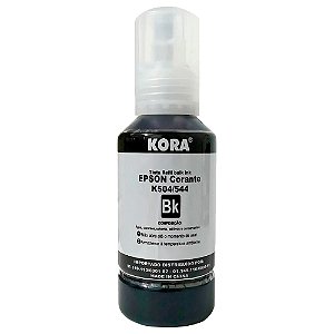 Tinta Refil Bulk Ink Compatível Epson 504/544 BK Preto Corante 70ML Kora MasterPrint- Para Ecotank L3150 / L3110 / L3250