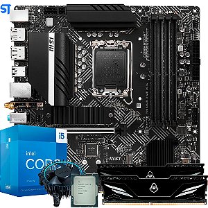 Kit Upgrade Gamer Intel Core i5-13400F, Placa Mãe MSI Pro B660M-A LGA1700 DDR4, 8GB RAM DDR4 3.200MHz Mancer