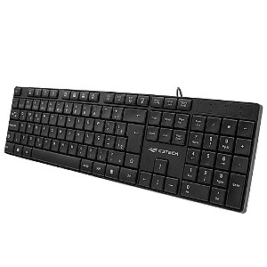 Teclado USB Multimídia KB-M11BK Preto - C3Tech