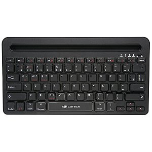 Teclado Sem Fio Bluetooth, Multimídia RC/BT K-BT100BK C3Tech - Preto