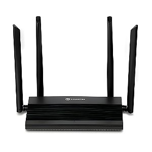Roteador Wireless Goldentec AC1200, Dual Band 2.4GHz e 5GHz, 4 Portas Gigabit, 4 Antenas 5DBI - Preto