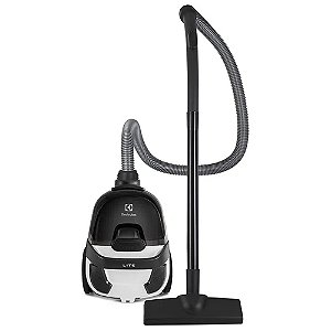 Aspirador de Pó Sem Saco Electrolux 1400W Silencioso Compacto Bocal Sstofados, Retratil LIT31 Preto e Branco 220v