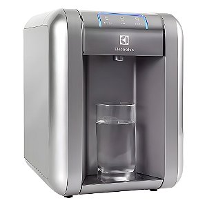 Purificador de Água Gelada Fria e Natural Elétrico Compacto Eletronico Electrolux Cinza Prata, Painel Touch Bivolt PE11X