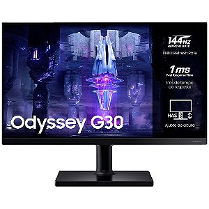 Monitor Gamer Samsung Odyssey G30, FULL HD, Tela Plana 24" Painel VA, 144Hz, 1Ms, HDMI, FreeSync Premium, LS24BG300ELMZD