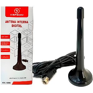 Antena Interna Digital UHF HDTV Com Cabo de 3 Metros, Kapbom - KA-1096