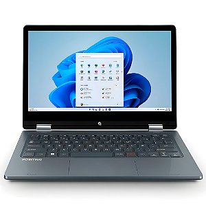 Notebook Positivo Duo 2 em 1 Intel Celeron 4GB 128GB, Tela 11,6" IPS HD, Windows11, Cinza - C4128B-3